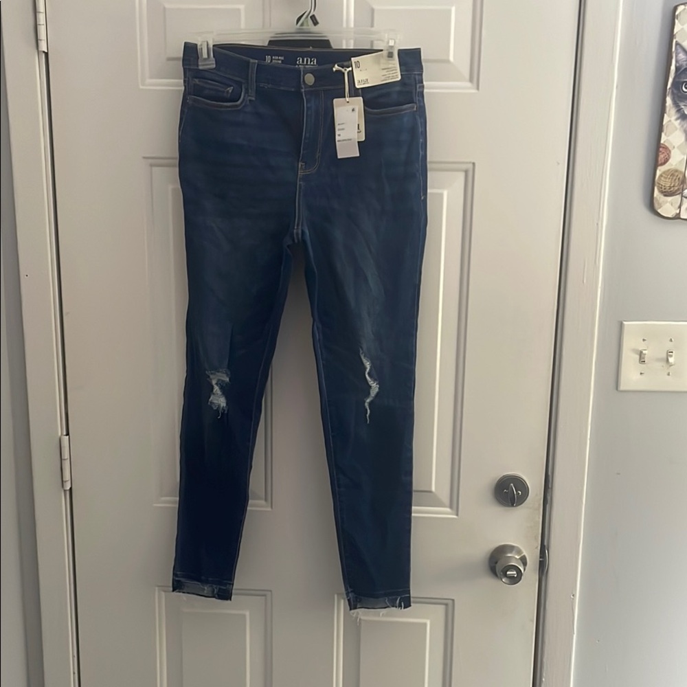 Blue Distressed Women's Jeans by A.N.A
